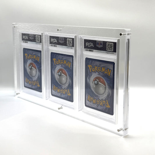 3 Graded Card Display Unit - Clear