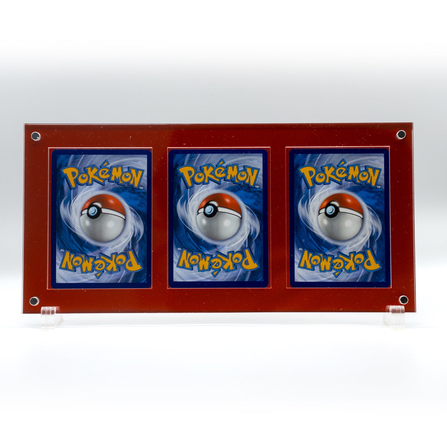 3 Card Display Unit - Red