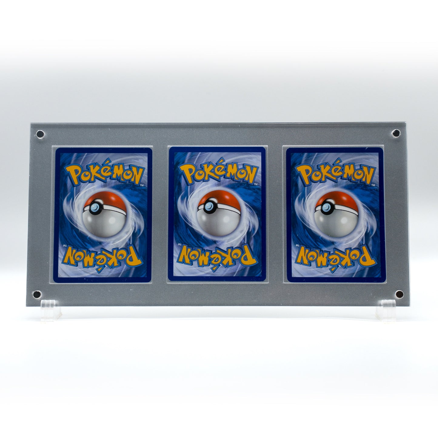 3 Card Display Unit - Silver