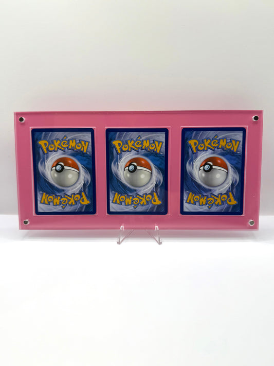 3 Card Display Unit - Pink