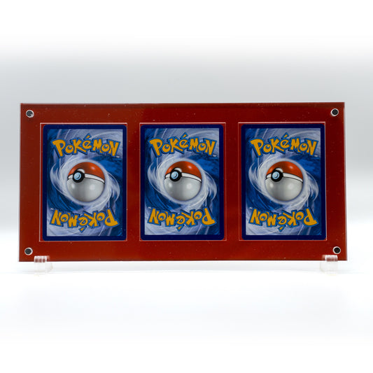 3 Card Display Unit - Red