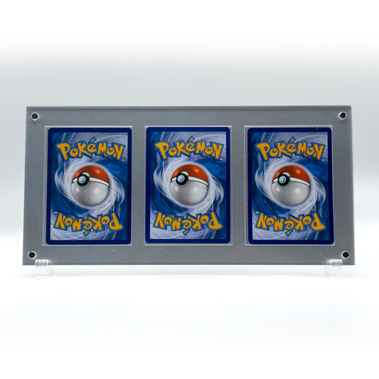 3 Card Display Unit - Silver